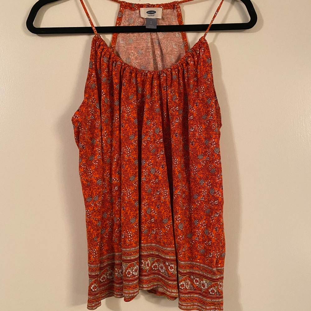 Orange Summer Mandala Boho Old Navy tank small